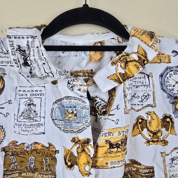 Vintage Print Short Sleeve Dress - Picture 4 of 7